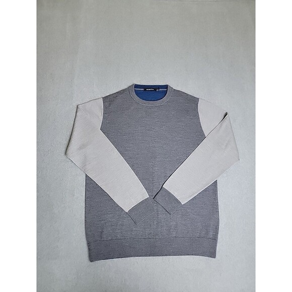 Bugatchi Sweater Mens XL Pullover Gray Knit Merino Wool Crewneck Lightweight - Picture 1 of 10